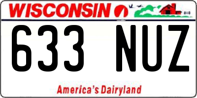 WI license plate 633NUZ