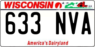 WI license plate 633NVA