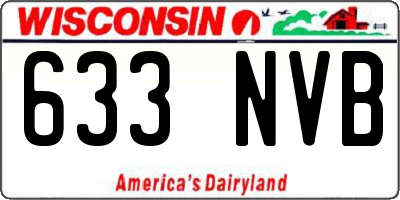 WI license plate 633NVB