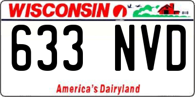 WI license plate 633NVD