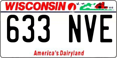 WI license plate 633NVE