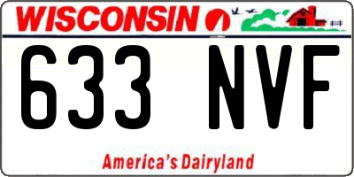 WI license plate 633NVF