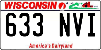 WI license plate 633NVI