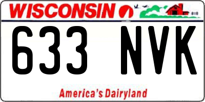 WI license plate 633NVK