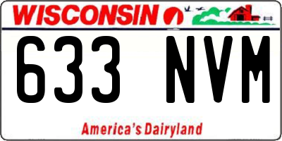 WI license plate 633NVM