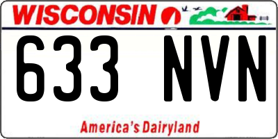 WI license plate 633NVN