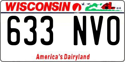 WI license plate 633NVO