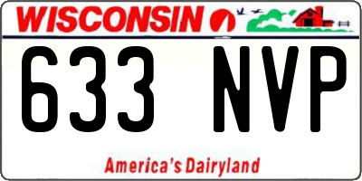 WI license plate 633NVP