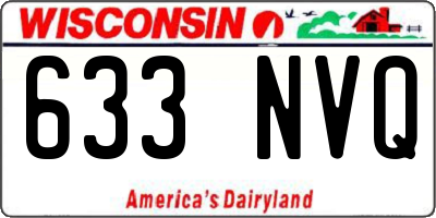 WI license plate 633NVQ