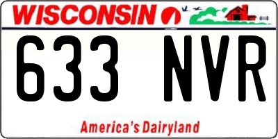 WI license plate 633NVR
