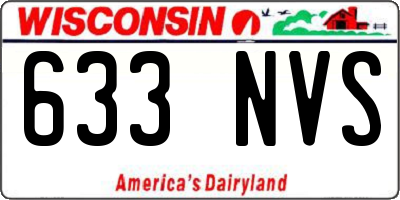 WI license plate 633NVS