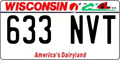 WI license plate 633NVT