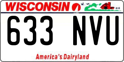WI license plate 633NVU