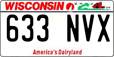 WI license plate 633NVX