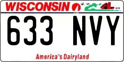 WI license plate 633NVY