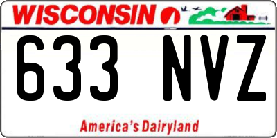 WI license plate 633NVZ