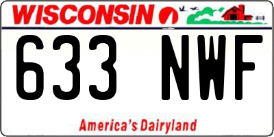 WI license plate 633NWF