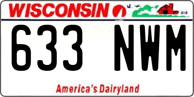 WI license plate 633NWM