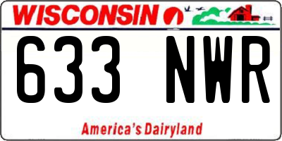 WI license plate 633NWR