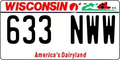 WI license plate 633NWW