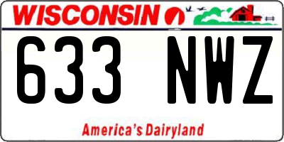 WI license plate 633NWZ