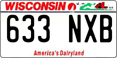 WI license plate 633NXB