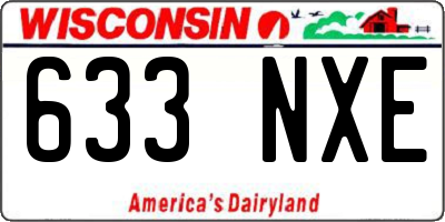 WI license plate 633NXE