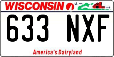 WI license plate 633NXF