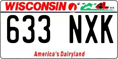WI license plate 633NXK
