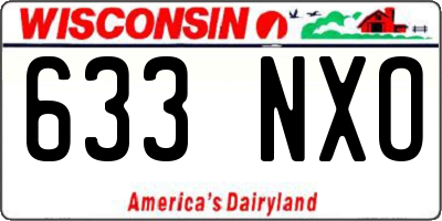 WI license plate 633NXO