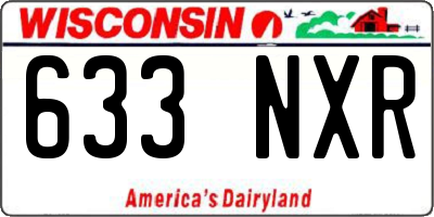 WI license plate 633NXR