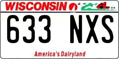 WI license plate 633NXS