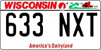 WI license plate 633NXT