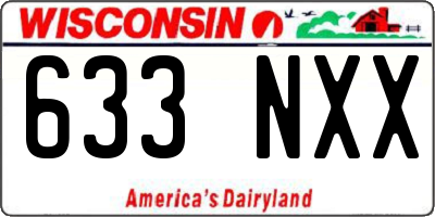 WI license plate 633NXX