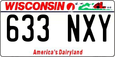 WI license plate 633NXY