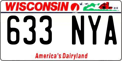 WI license plate 633NYA