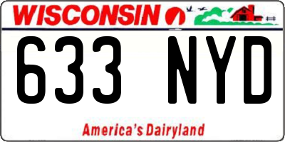 WI license plate 633NYD