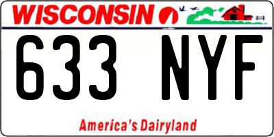 WI license plate 633NYF