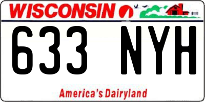 WI license plate 633NYH