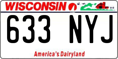WI license plate 633NYJ