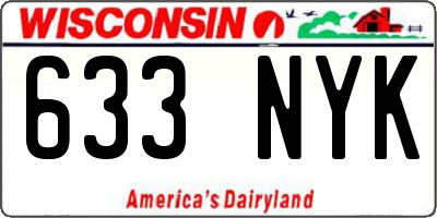 WI license plate 633NYK