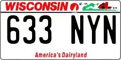 WI license plate 633NYN