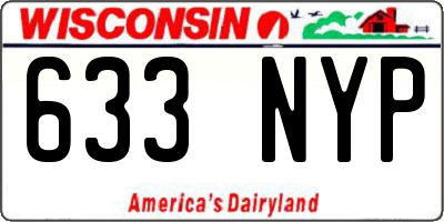 WI license plate 633NYP