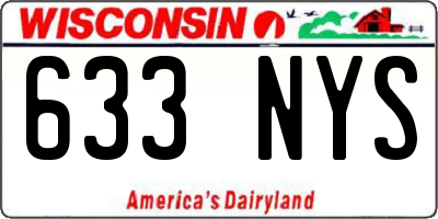 WI license plate 633NYS