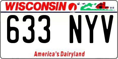 WI license plate 633NYV
