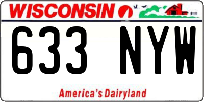 WI license plate 633NYW