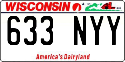 WI license plate 633NYY