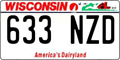 WI license plate 633NZD