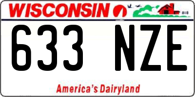 WI license plate 633NZE
