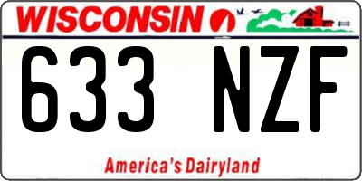 WI license plate 633NZF